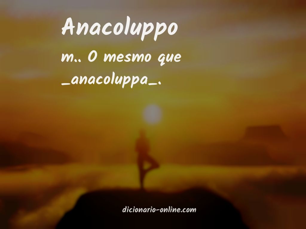 Significado de anacoluppo