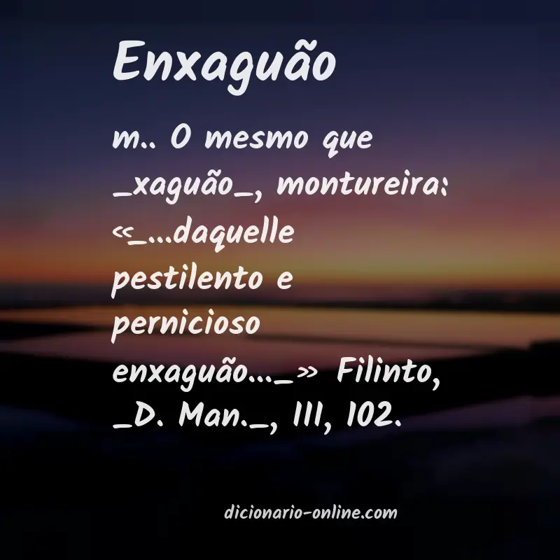 Significado de enxaguão