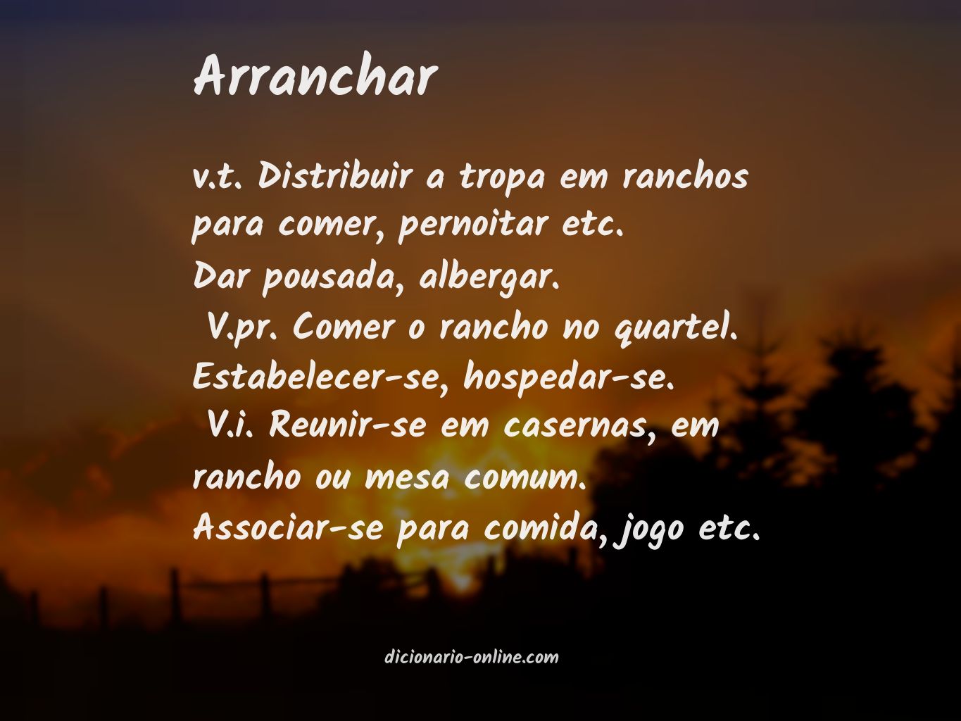 Significado de arranchar