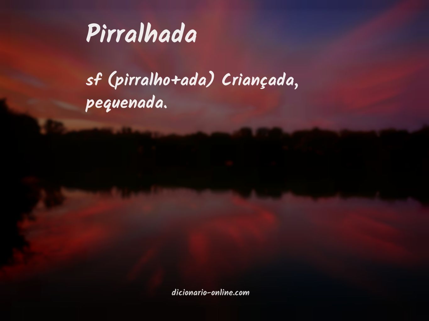 Significado de pirralhada