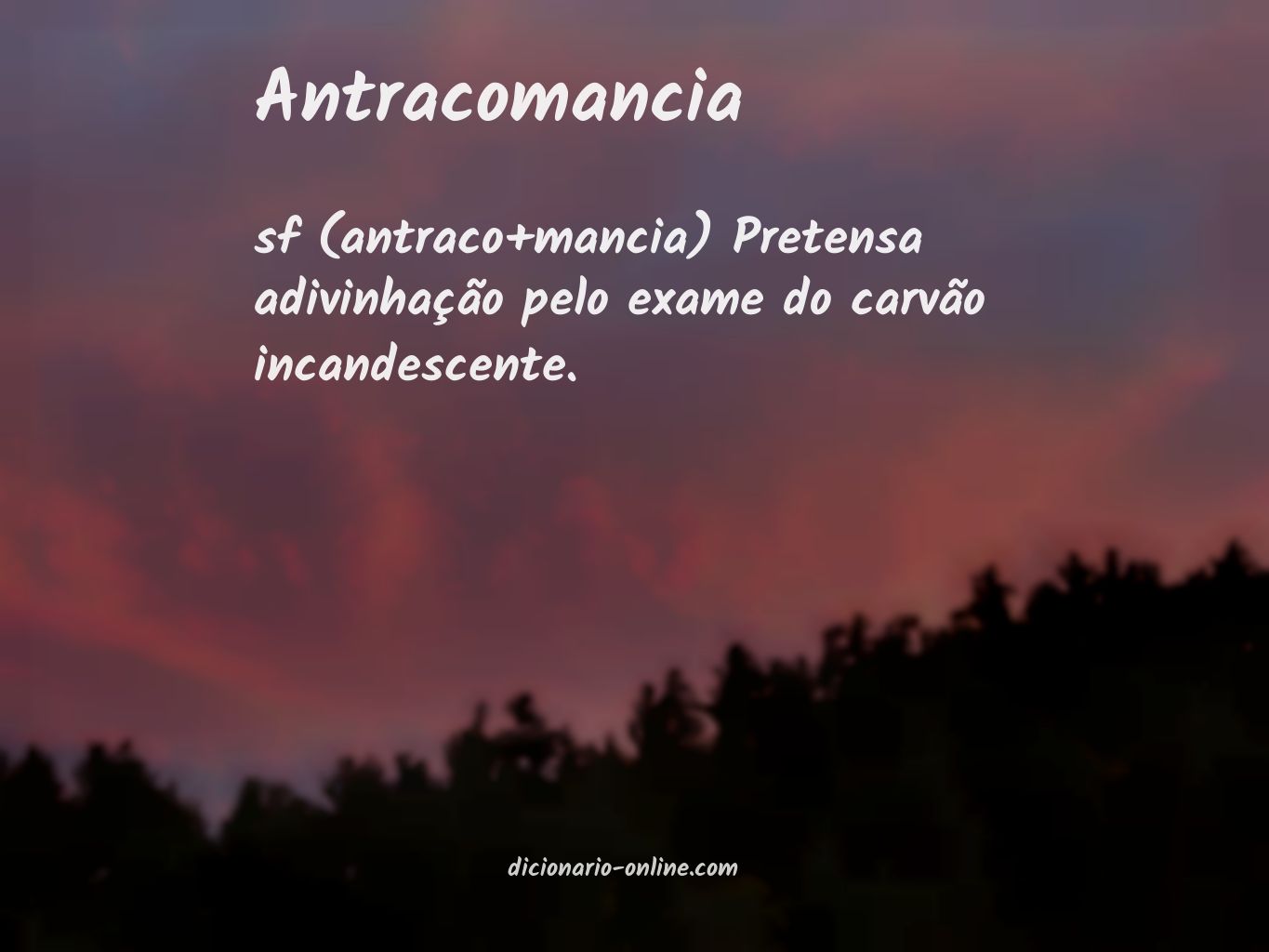 Significado de antracomancia