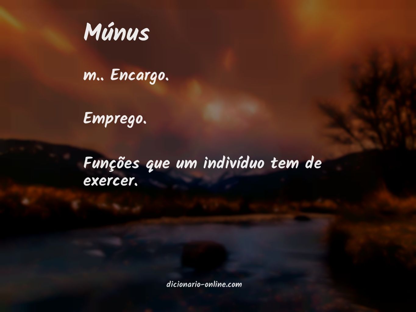 Significado de múnus