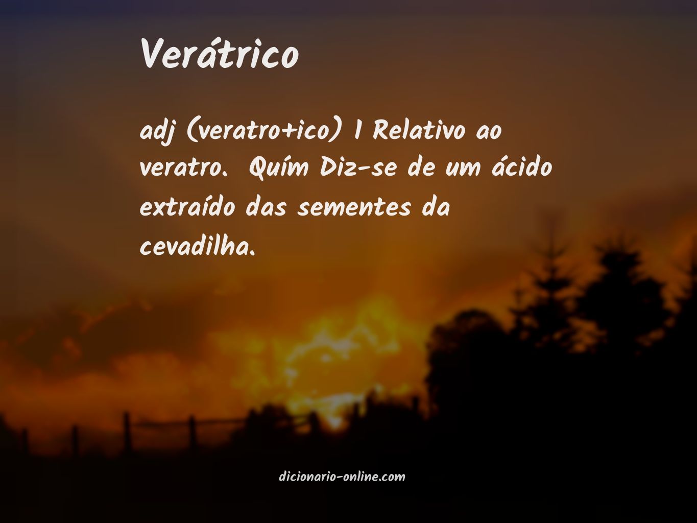 Significado de verátrico