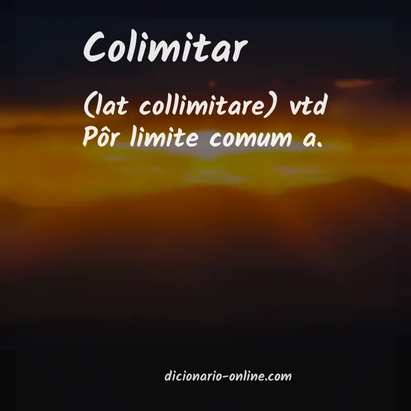 Significado de colimitar