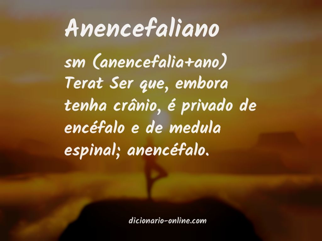 Significado de anencefaliano