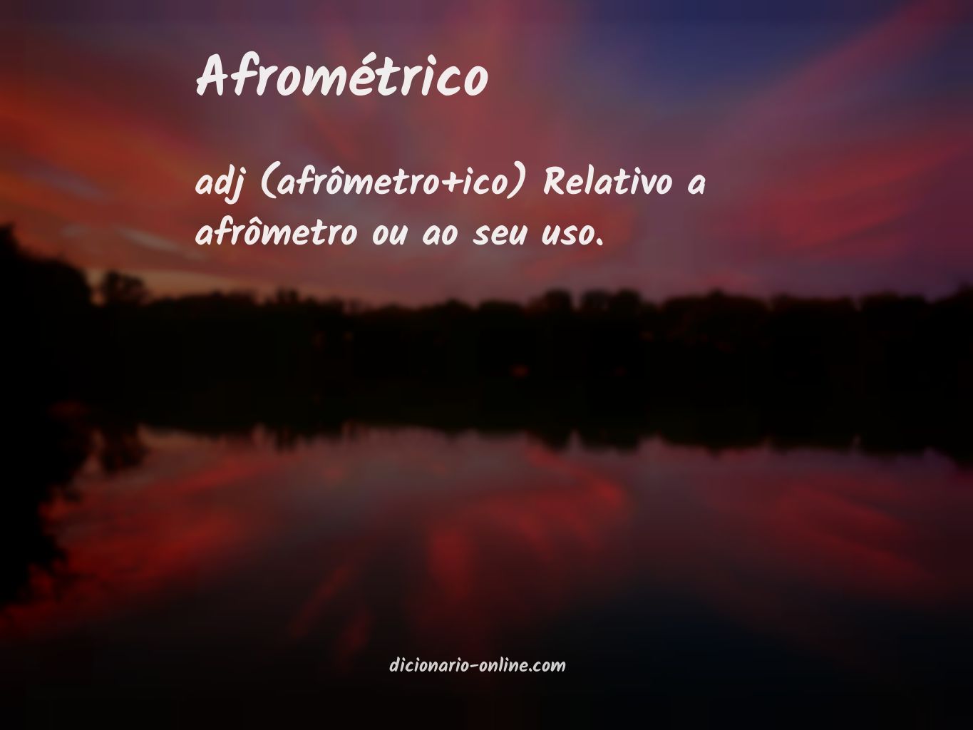 Significado de afrométrico