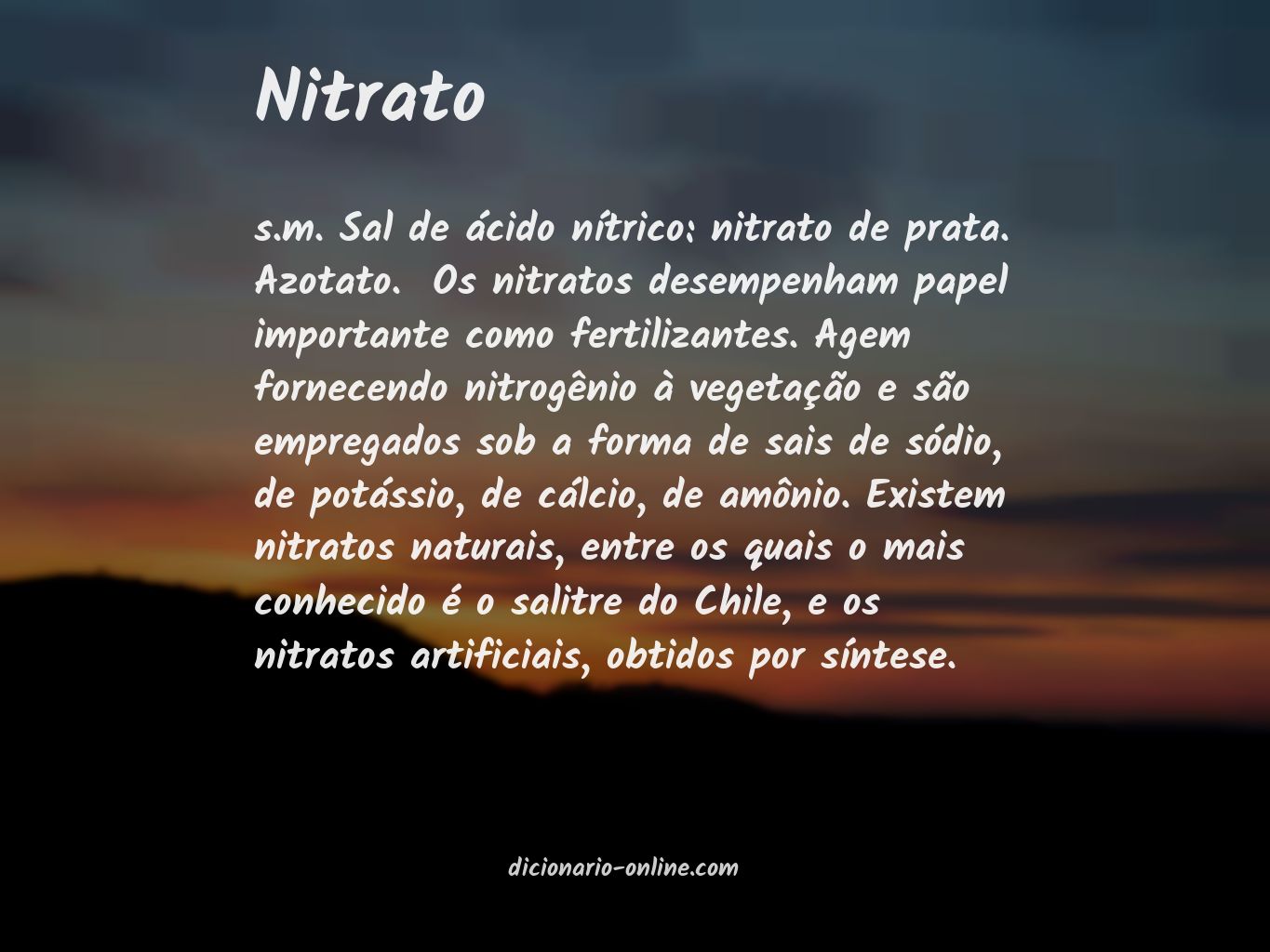 Significado de nitrato