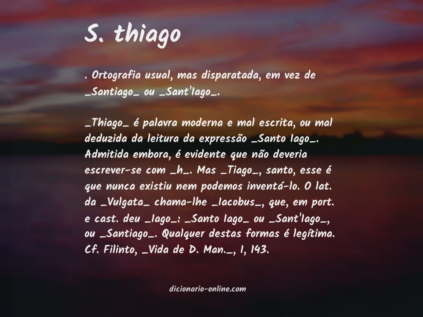 Significado de s. thiago