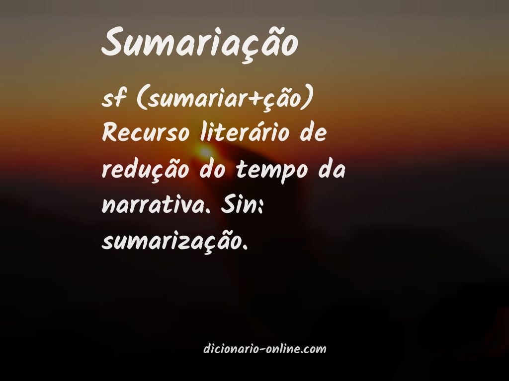 Significado de sumariação