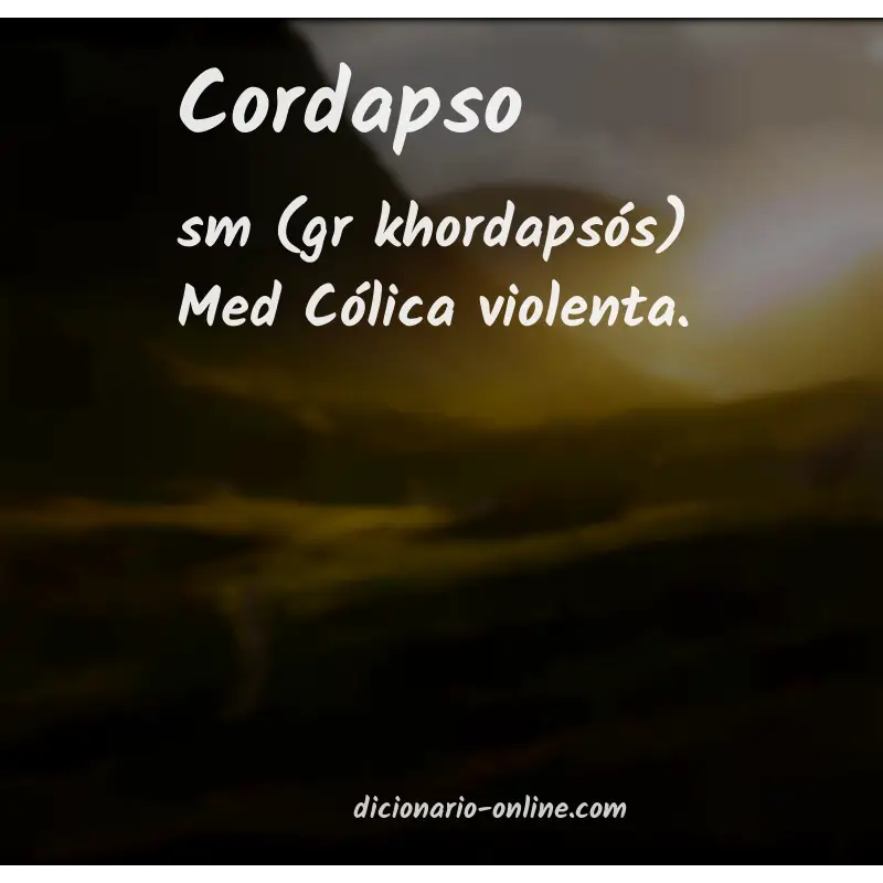 Significado de cordapso