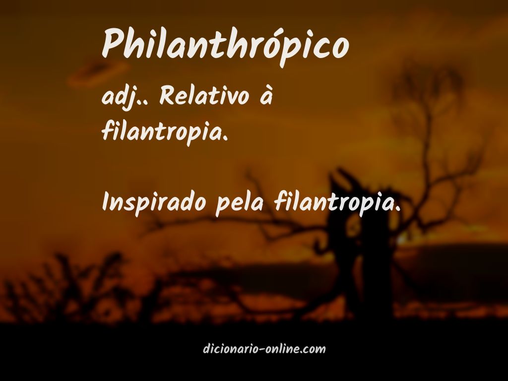 Significado de philanthrópico