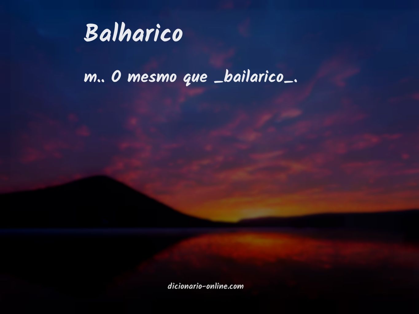 Significado de balharico