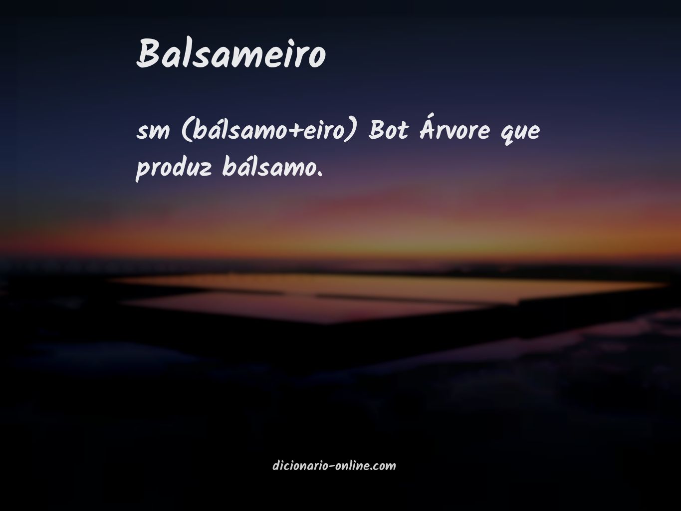 Significado de balsameiro