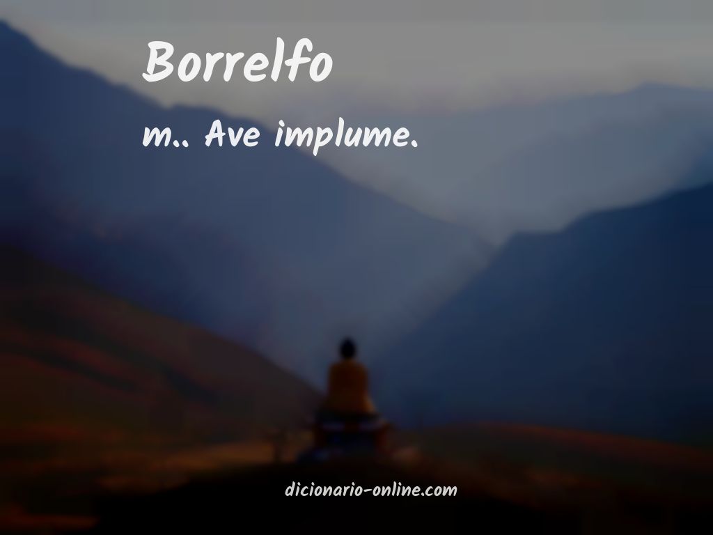 Significado de borrelfo