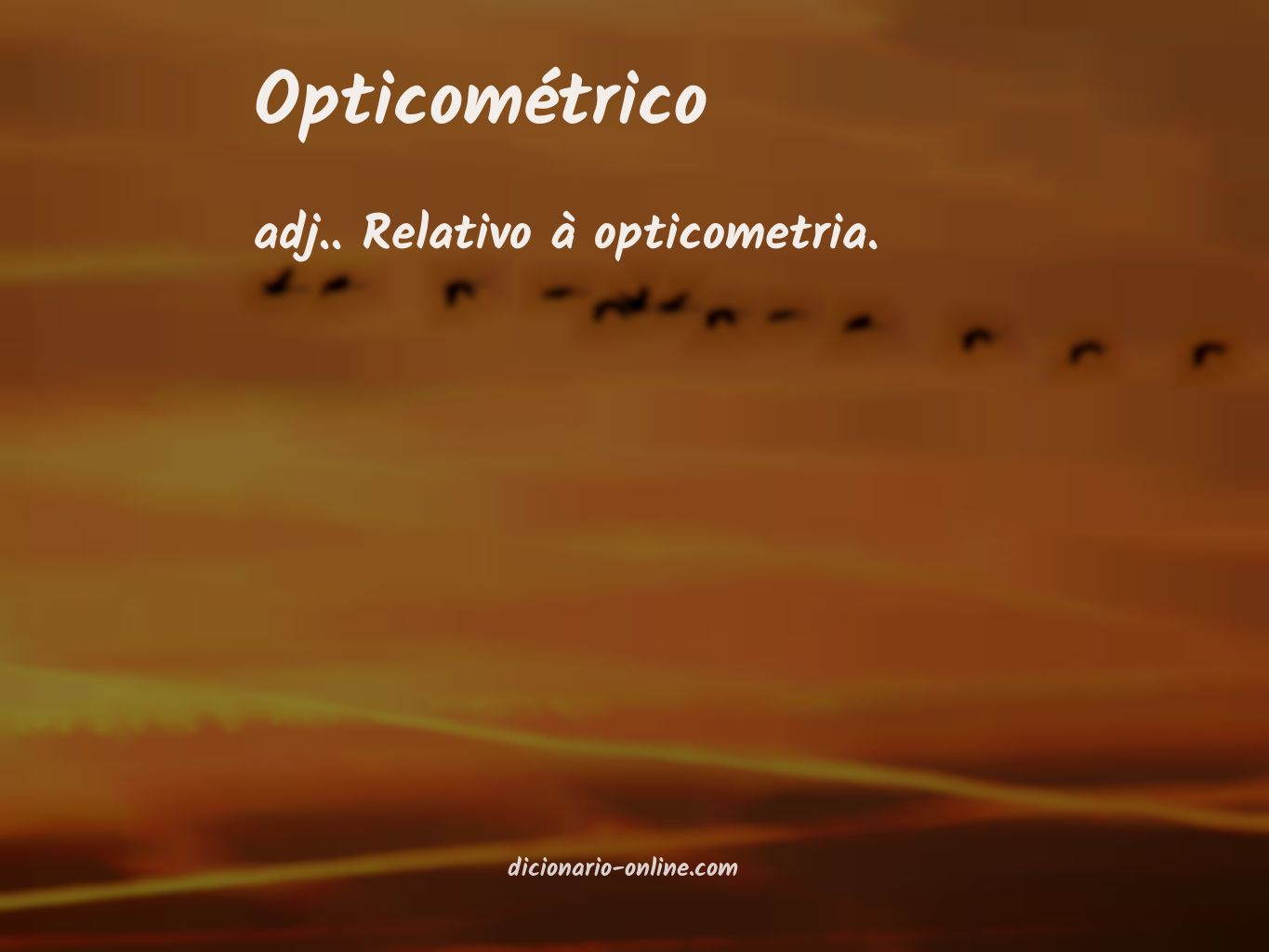 Significado de opticométrico
