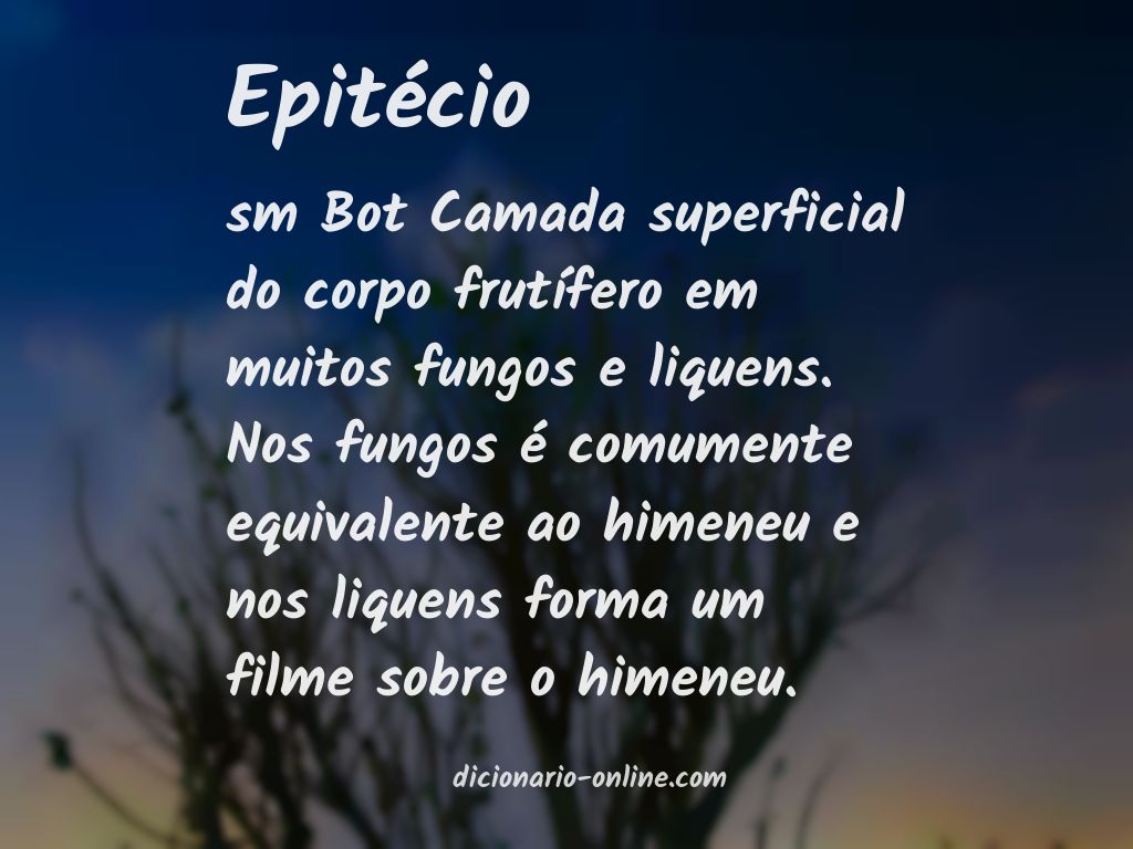 Significado de epitécio