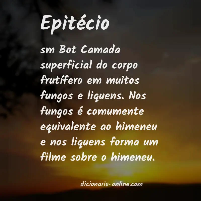 Significado de epitécio