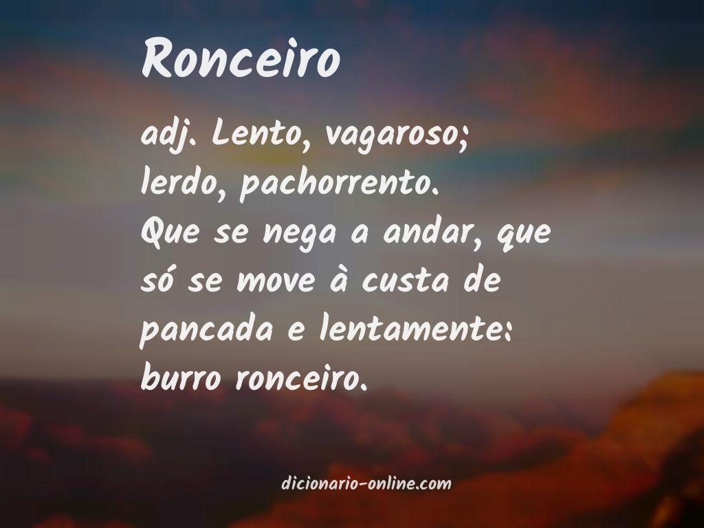 Significado de ronceiro