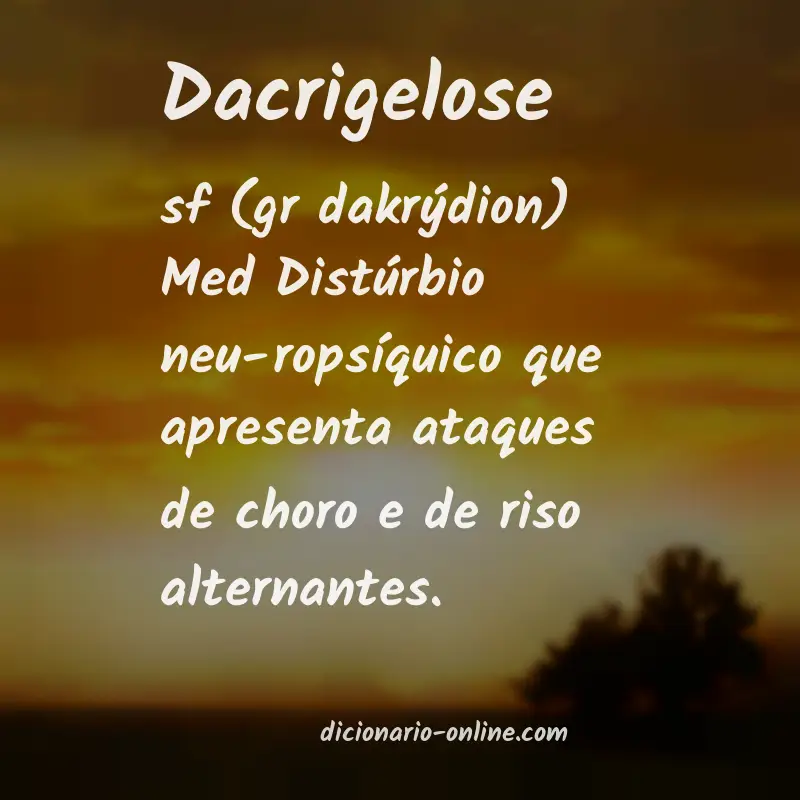 Significado de dacrigelose