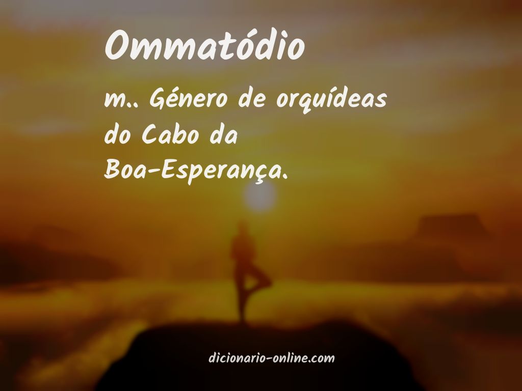 Significado de ommatódio