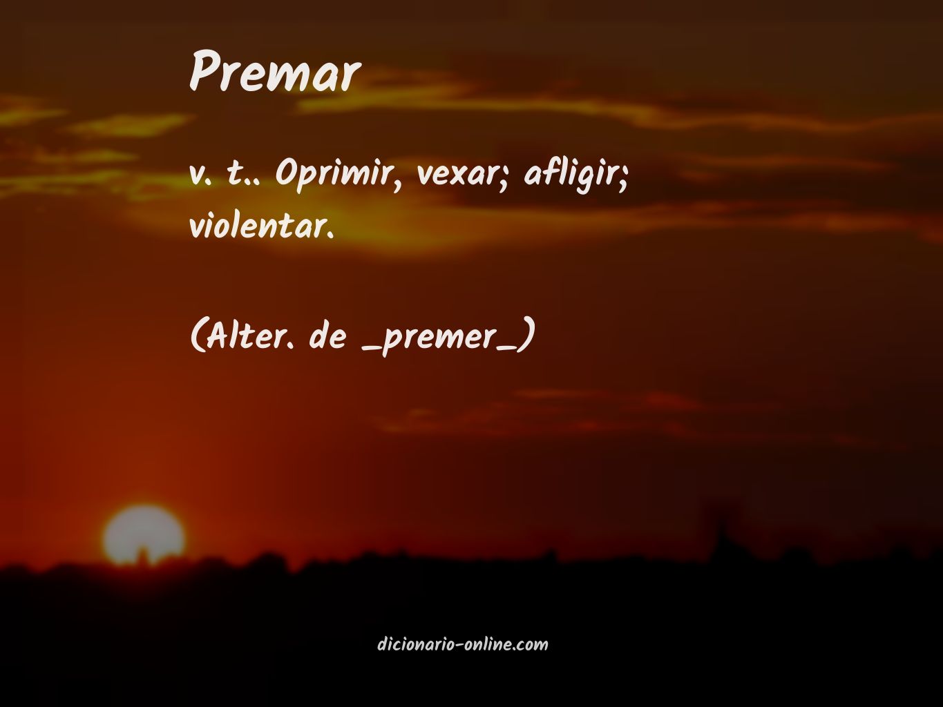 Significado de premar