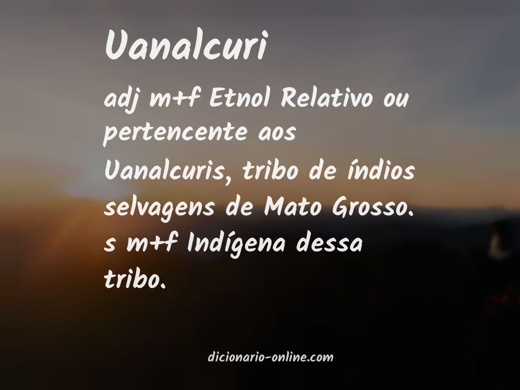 Significado de uanalcuri