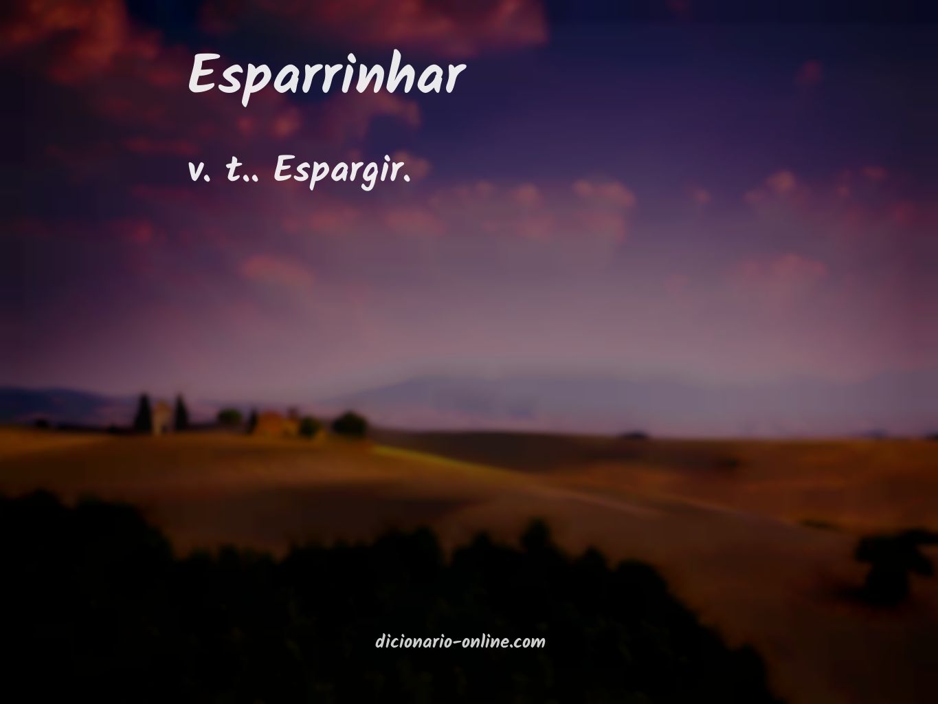 Significado de esparrinhar