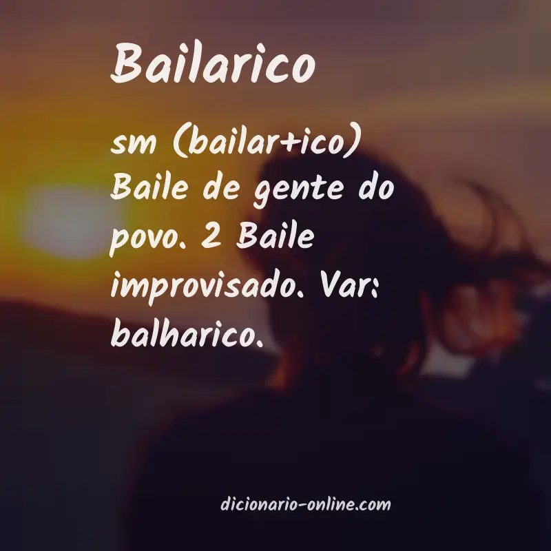 Significado de bailarico