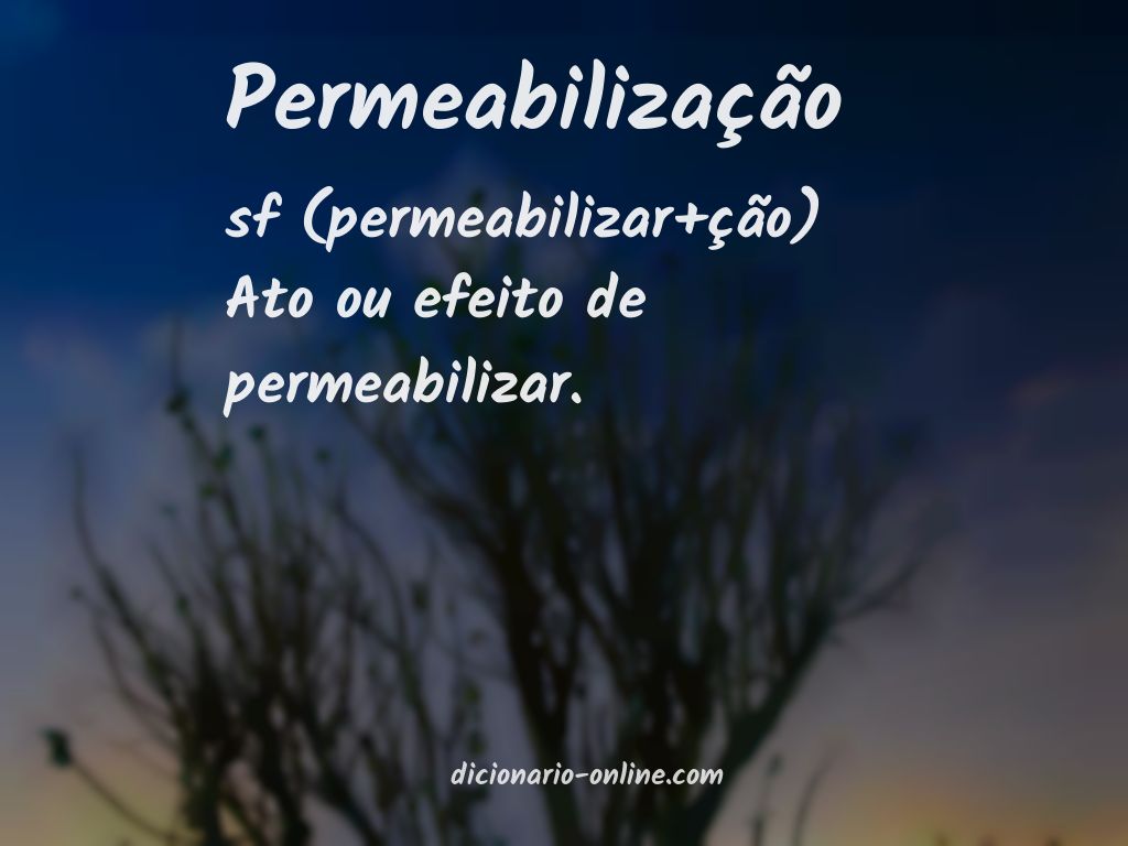 Significado de permeabilização