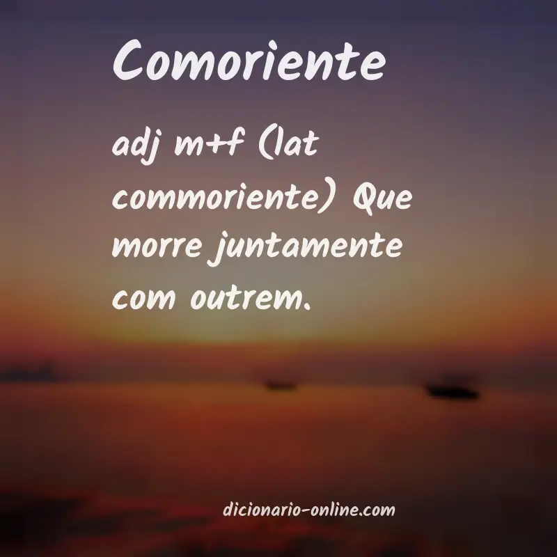Significado de comoriente