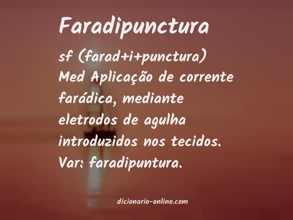 Significado de faradipunctura