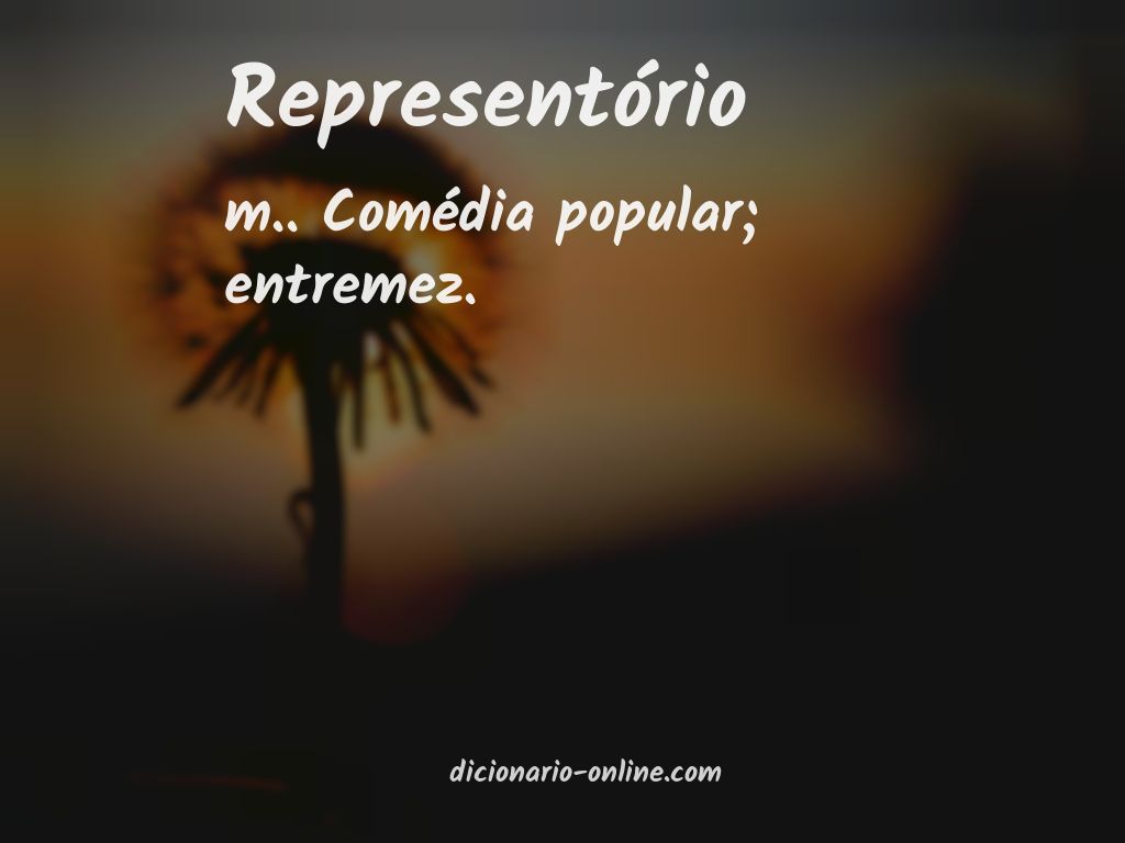 Significado de representório