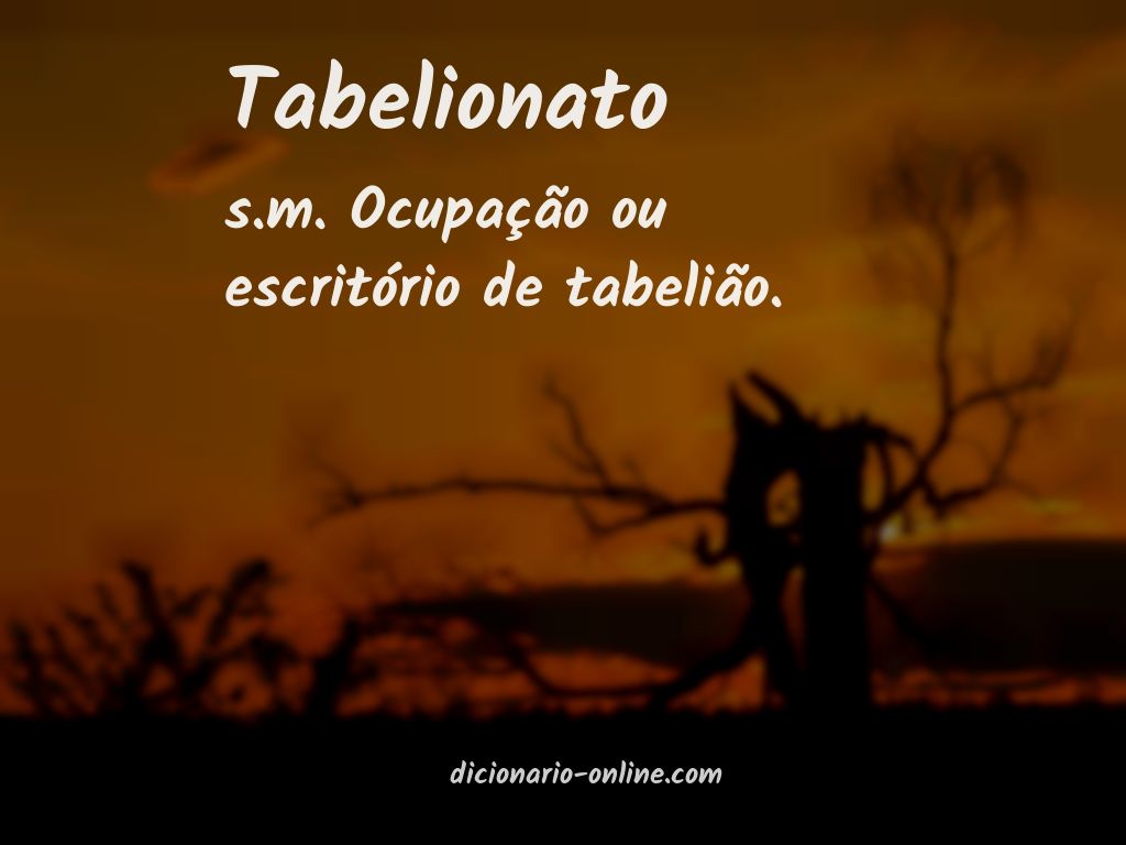 Significado de tabelionato