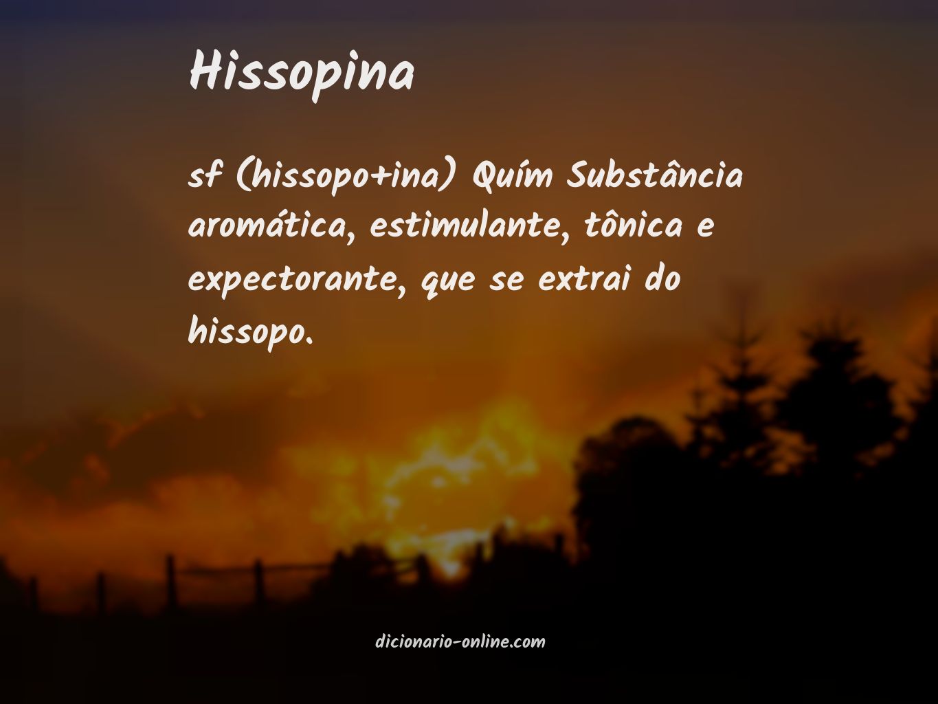 Significado de hissopina