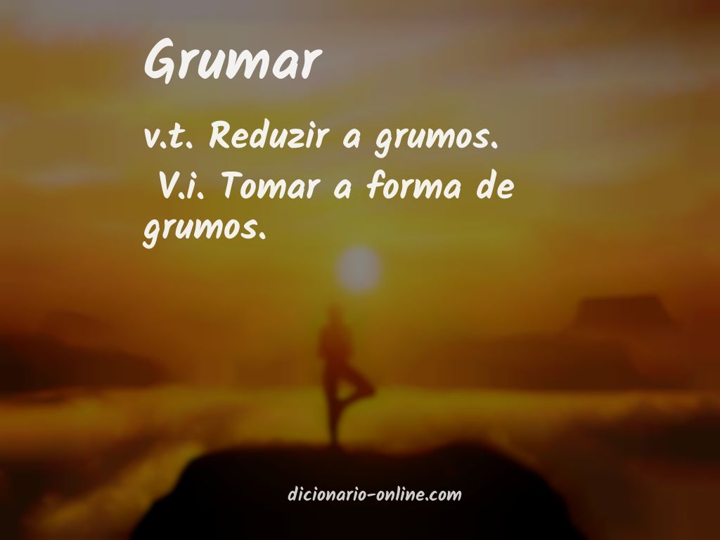 Significado de grumar