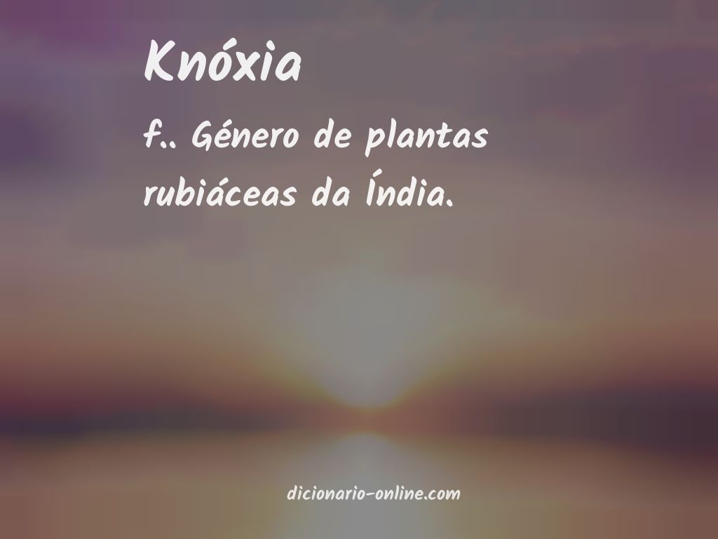 Significado de knóxia