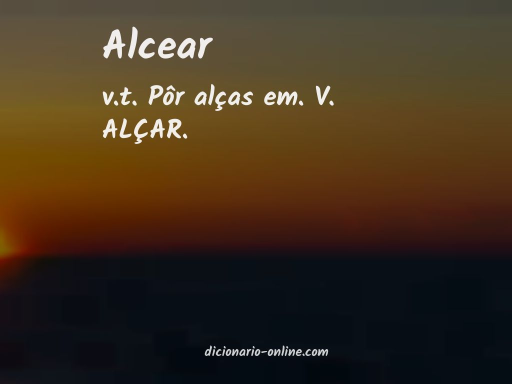 Significado de alcear