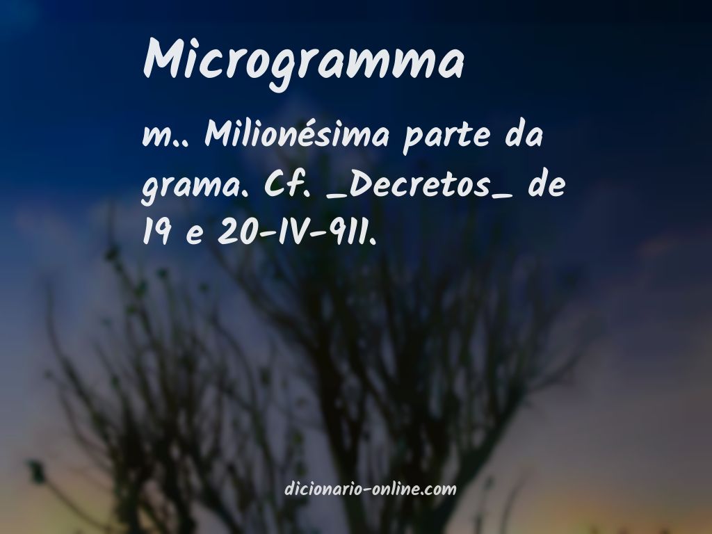 Significado de microgramma
