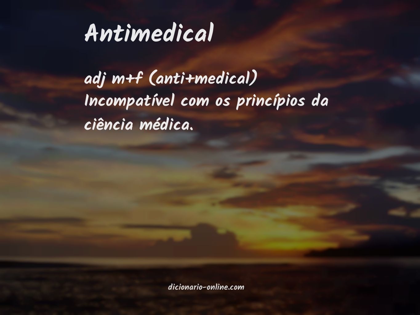 Significado de antimedical