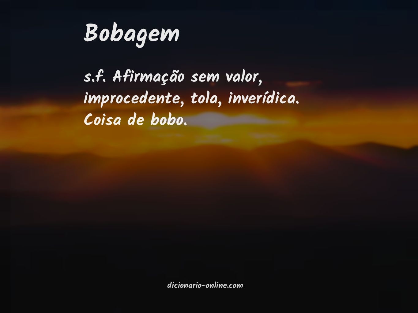 Significado de bobagem