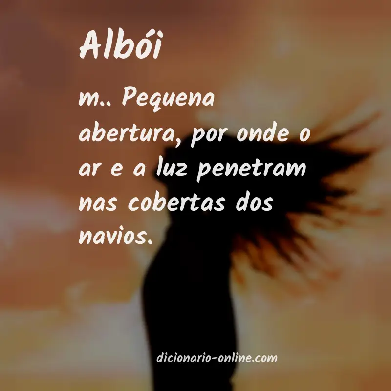 Significado de albói