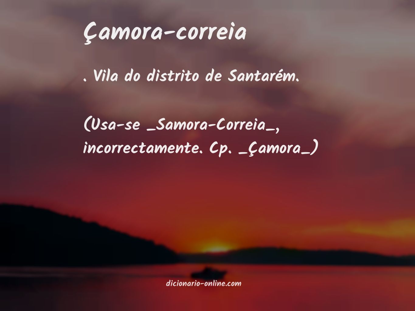 Significado de çamora-correia