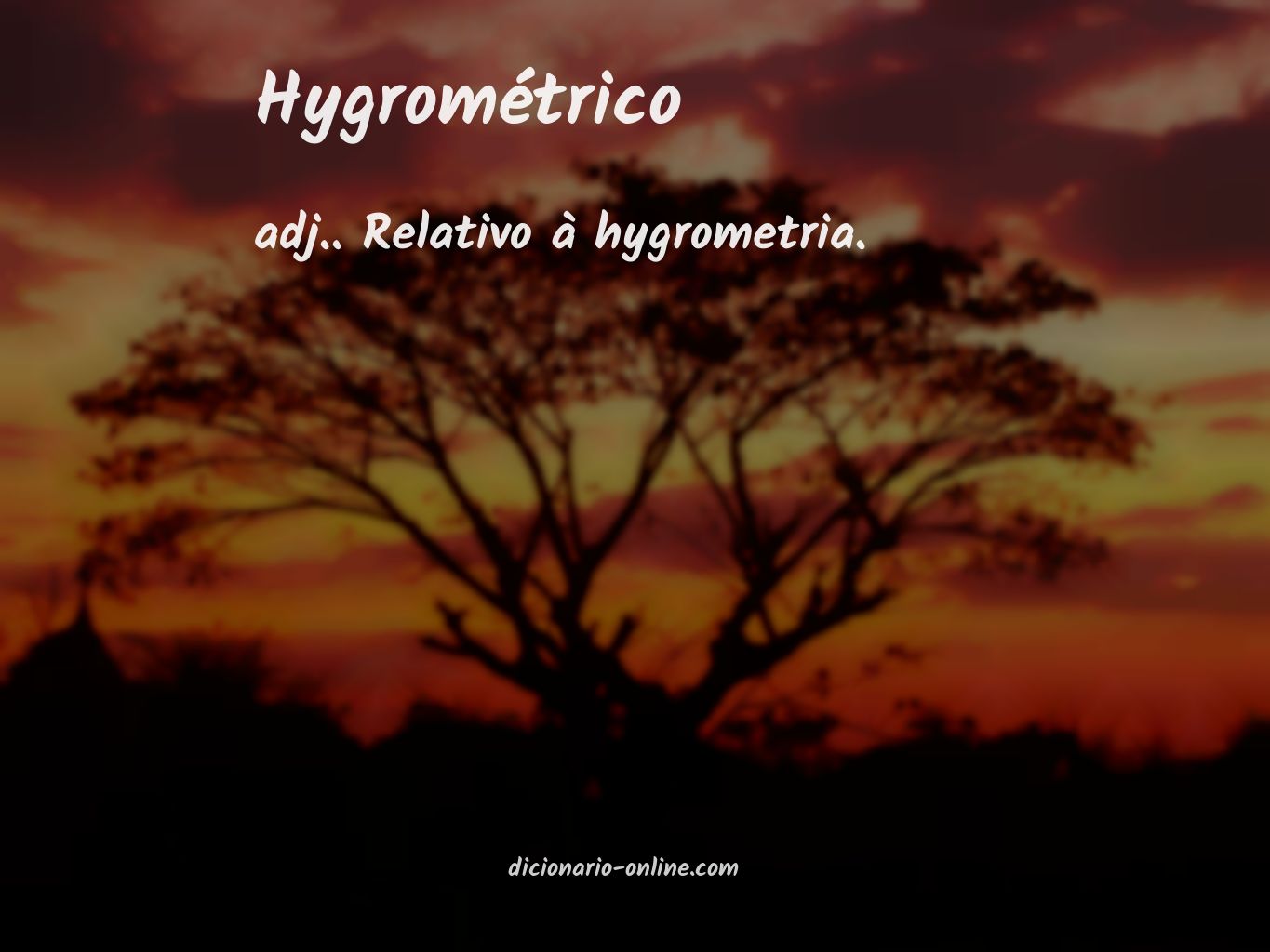 Significado de hygrométrico