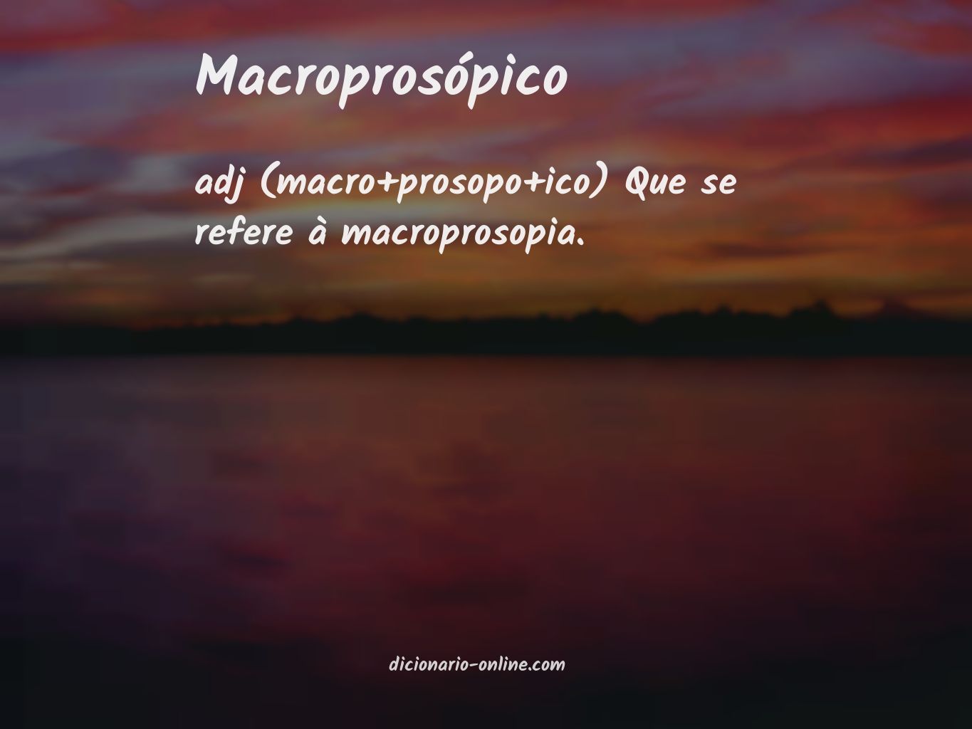 Significado de macroprosópico