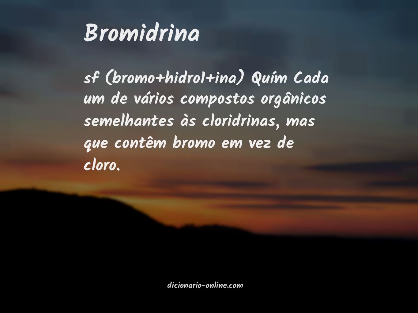 Significado de bromidrina