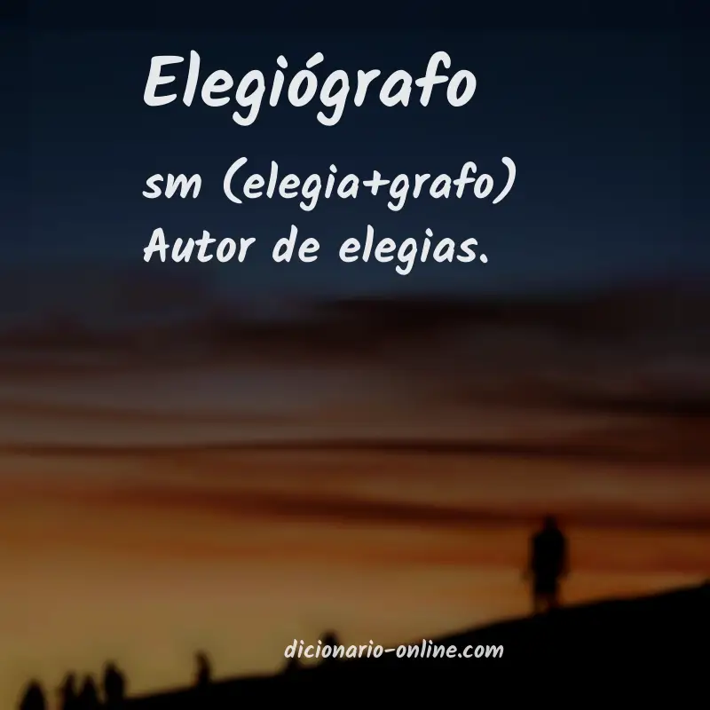 Significado de elegiógrafo