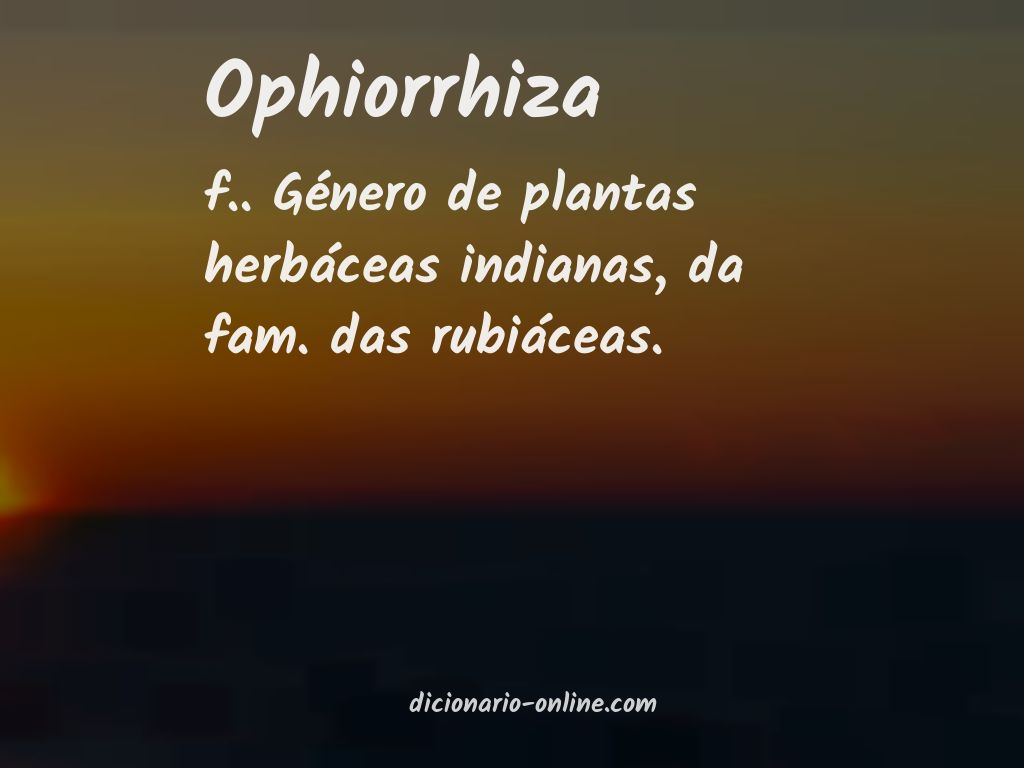 Significado de ophiorrhiza