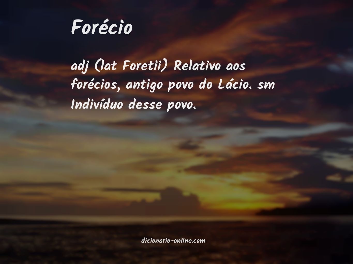 Significado de forécio