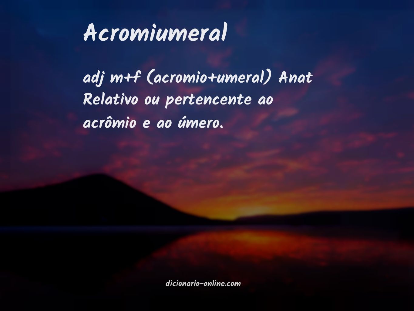 Significado de acromiumeral