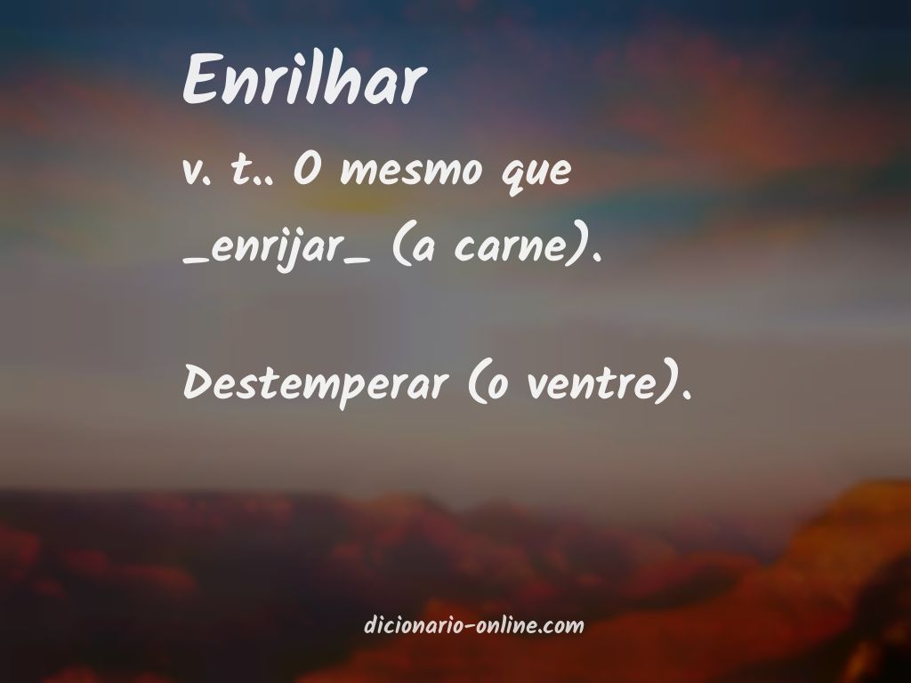 Significado de enrilhar